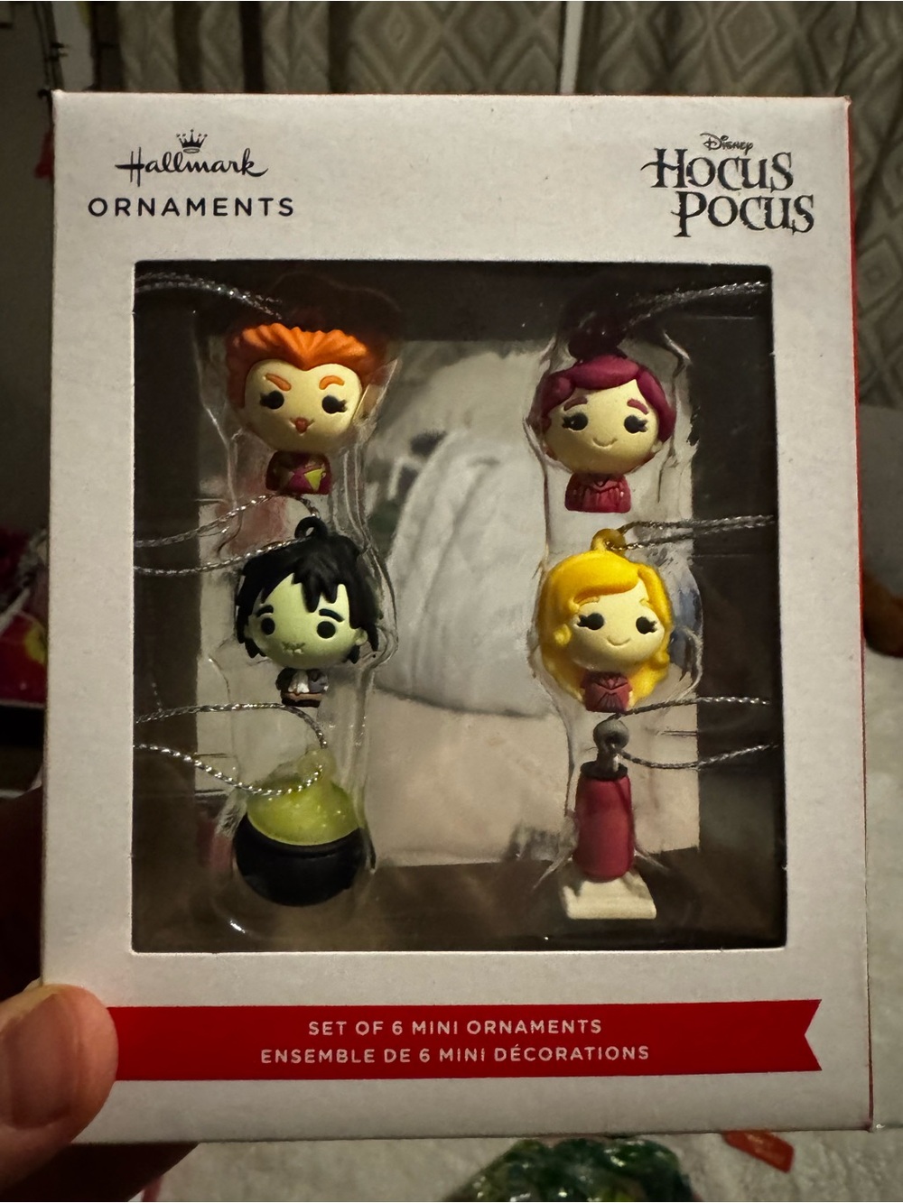 Hallmark Hocus Pocus Mini Ornament Set - Orange, Purple, Yellow, Green, Black